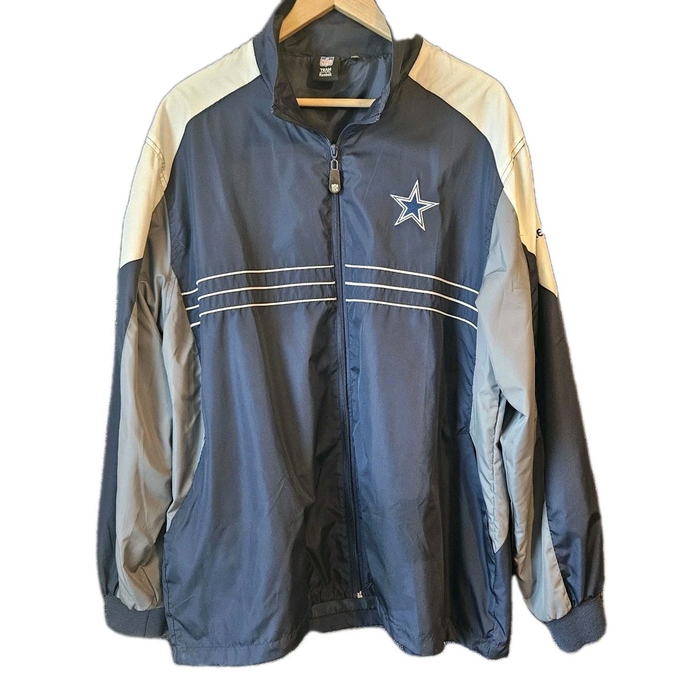 VINTAGE Sports Illustrated Dallas Cowboys XL NFL Team Reebok Jacket Zip-Up